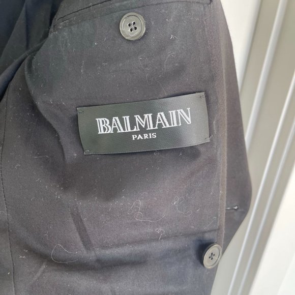 Balmain Black Double Breasted Wool Blazer Size 50 (Mens US size L) - Picture 5 of 5